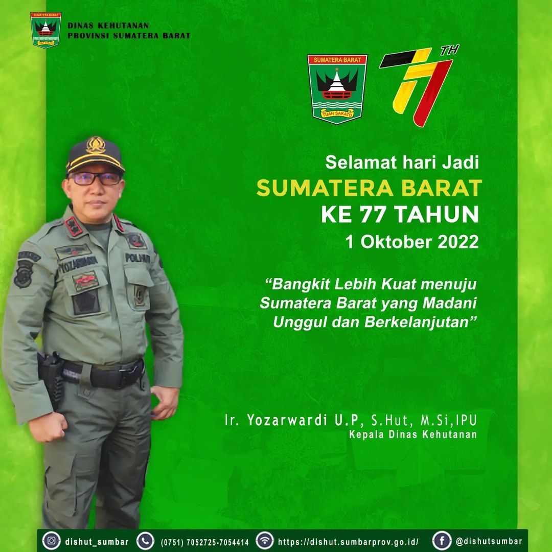 Selamat Hari Jadi Sumatera Barat ke 77